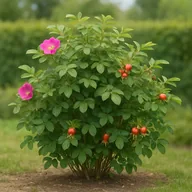 Rosa rugosa hedge